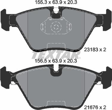 Textar 2318302 - Bremžu uzliku kompl., Disku bremzes ps1.lv