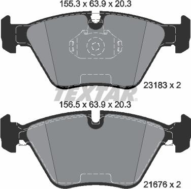 Textar 2318381 - Bremžu uzliku kompl., Disku bremzes ps1.lv