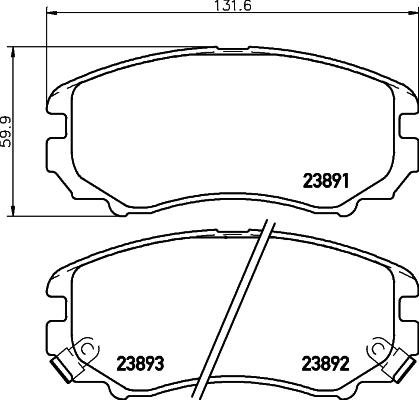 Textar 2389106 - Bremžu uzliku kompl., Disku bremzes ps1.lv