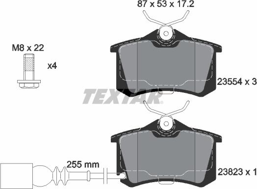 Textar 89016600 - Bremžu komplekts, Disku bremzes ps1.lv