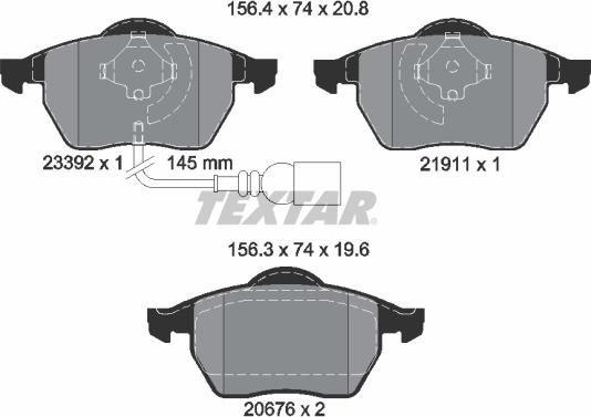 Textar 89006400 - Bremžu komplekts, Disku bremzes ps1.lv