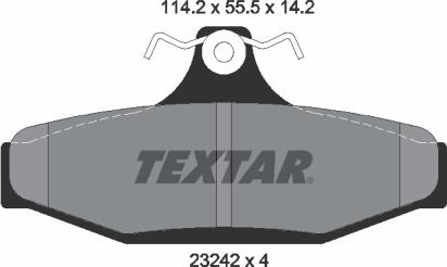 Textar 2324204 - Bremžu uzliku kompl., Disku bremzes ps1.lv