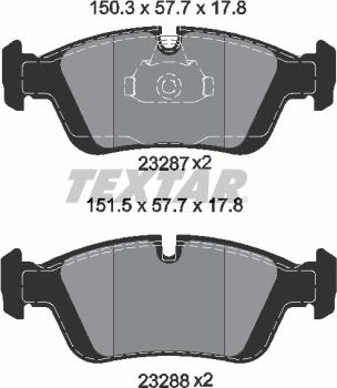 Textar 89014900 - Bremžu komplekts, Disku bremzes ps1.lv