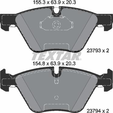 Textar 2379301 - Bremžu uzliku kompl., Disku bremzes ps1.lv