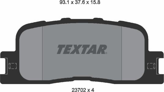 Textar 2370201 - Bremžu uzliku kompl., Disku bremzes ps1.lv