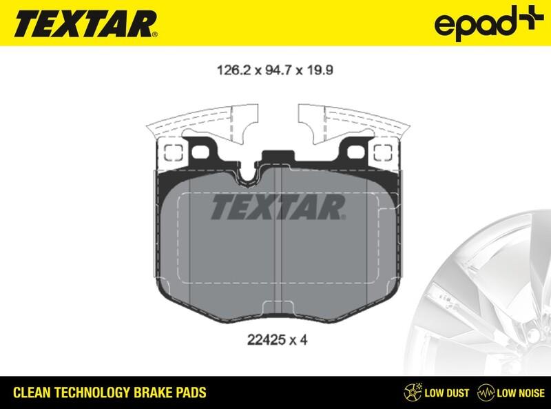 Textar 2242501CP - Bremžu uzliku kompl., Disku bremzes ps1.lv