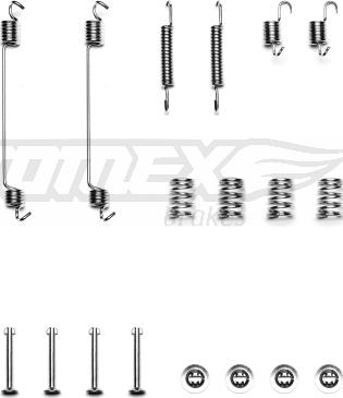 TOMEX brakes TX 40-08 - Piederumu komplekts, Bremžu loki ps1.lv