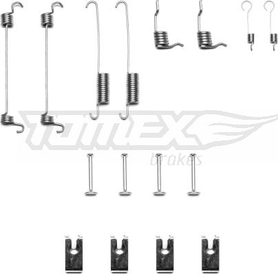 TOMEX brakes TX 40-38 - Piederumu komplekts, Bremžu loki ps1.lv