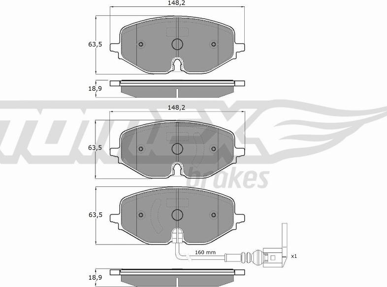 TOMEX brakes TX 60-09 - Bremžu uzliku kompl., Disku bremzes ps1.lv