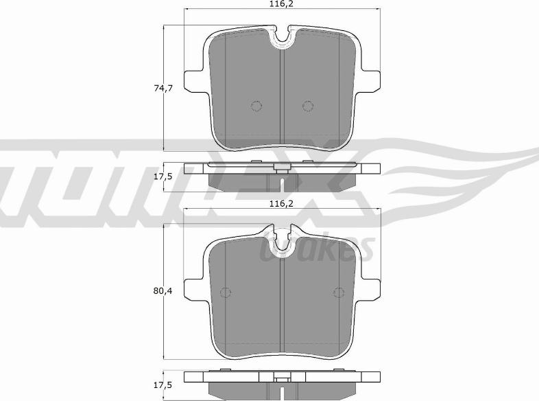 TOMEX brakes TX 60-07 - Bremžu uzliku kompl., Disku bremzes ps1.lv