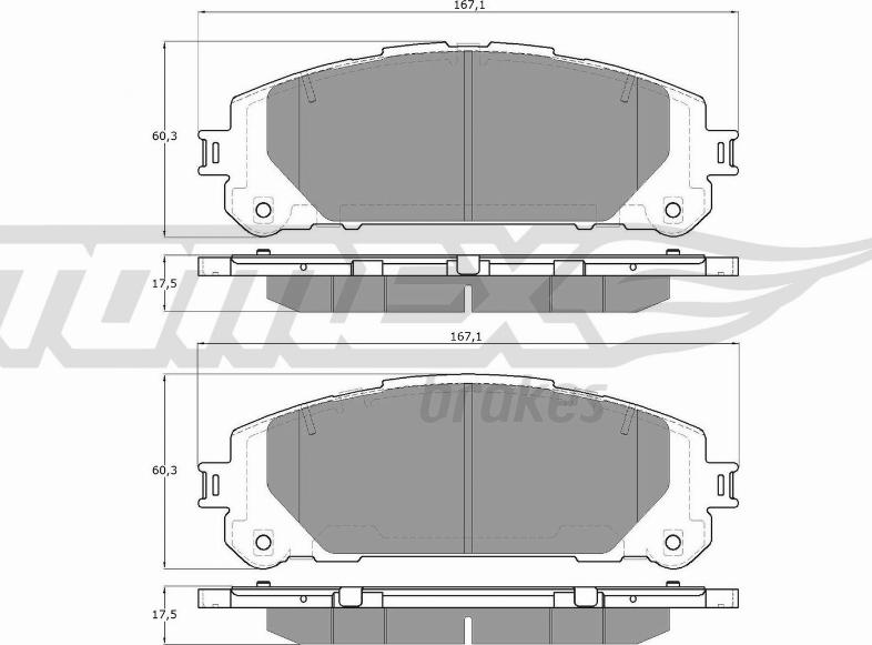 TOMEX brakes TX 60-20 - Bremžu uzliku kompl., Disku bremzes ps1.lv