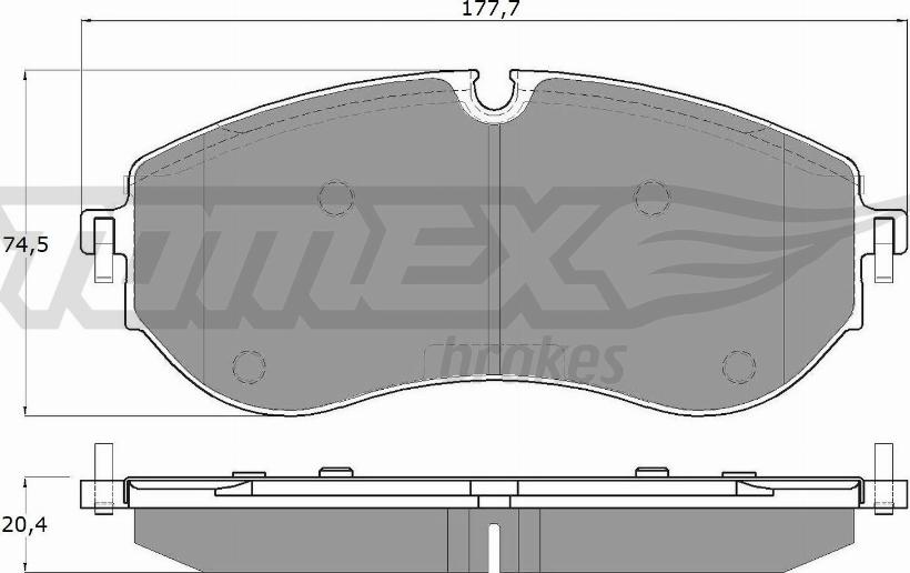 TOMEX brakes TX 19-96 - Bremžu uzliku kompl., Disku bremzes ps1.lv