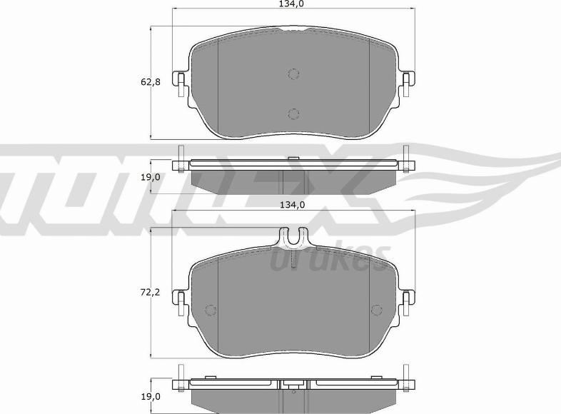 TOMEX brakes TX 19-90 - Bremžu uzliku kompl., Disku bremzes ps1.lv