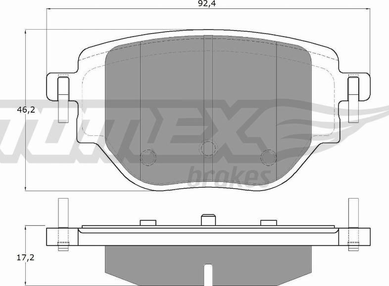 TOMEX brakes TX 19-91 - Bremžu uzliku kompl., Disku bremzes ps1.lv