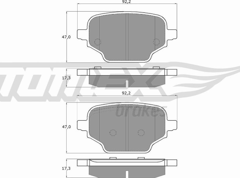 TOMEX brakes TX 19-92 - Bremžu uzliku kompl., Disku bremzes ps1.lv