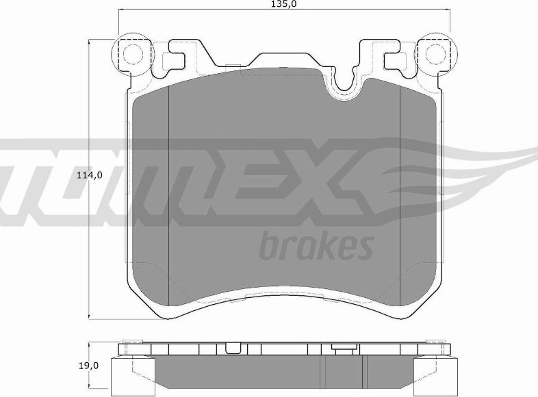 TOMEX brakes TX 19-46 - Bremžu uzliku kompl., Disku bremzes ps1.lv