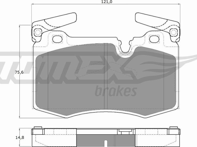 TOMEX brakes TX 19-47 - Bremžu uzliku kompl., Disku bremzes ps1.lv