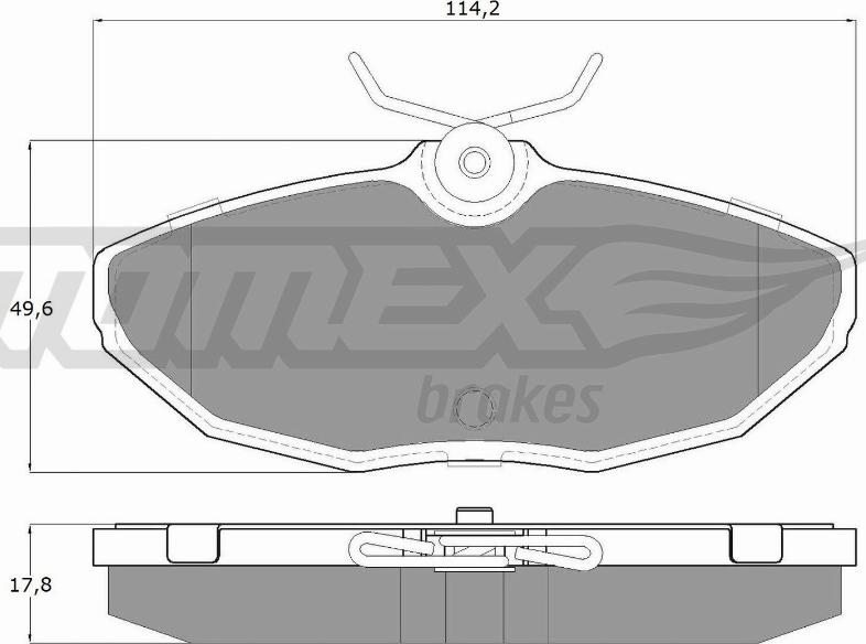 TOMEX brakes TX 19-54 - Bremžu uzliku kompl., Disku bremzes ps1.lv