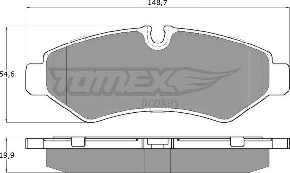 TOMEX brakes TX 19-51 - Bremžu uzliku kompl., Disku bremzes ps1.lv