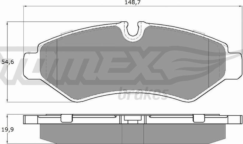 TOMEX brakes TX 19-51 - Bremžu uzliku kompl., Disku bremzes ps1.lv