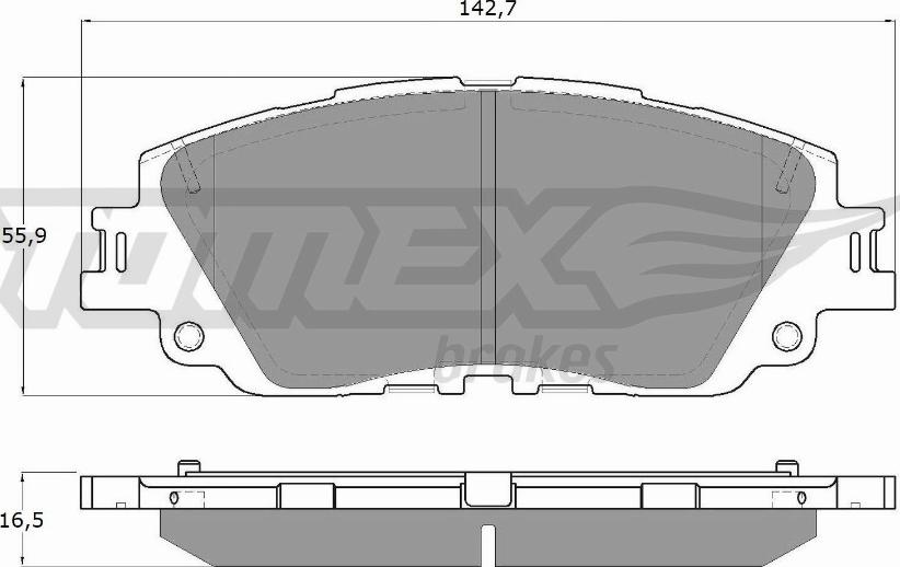 TOMEX brakes TX 19-64 - Bremžu uzliku kompl., Disku bremzes ps1.lv