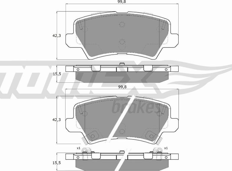 TOMEX brakes TX 19-67 - Bremžu uzliku kompl., Disku bremzes ps1.lv