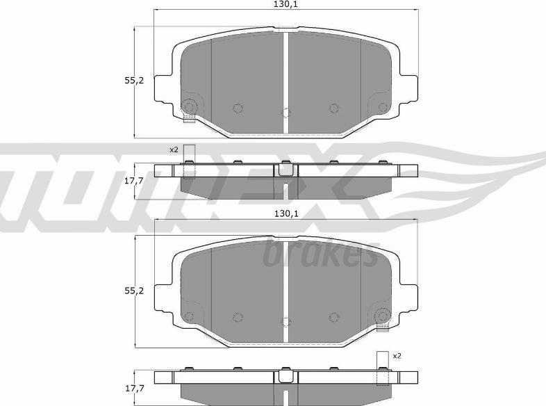 TOMEX brakes TX 19-05 - Bremžu uzliku kompl., Disku bremzes ps1.lv