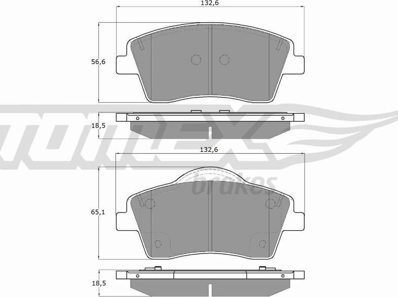 TOMEX brakes TX 19-15 - Bremžu uzliku kompl., Disku bremzes ps1.lv