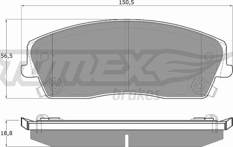 TOMEX brakes TX 19-18 - Bremžu uzliku kompl., Disku bremzes ps1.lv