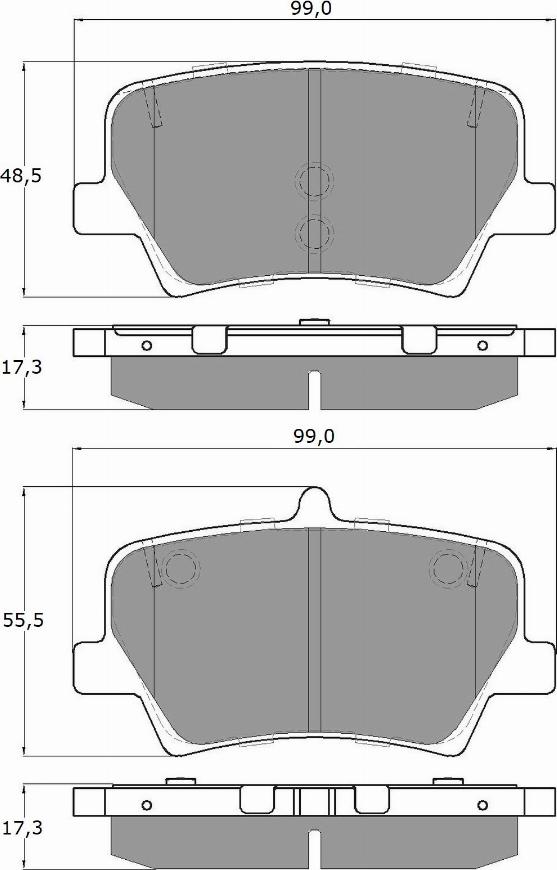 TOMEX brakes TX 19-17 - Bremžu uzliku kompl., Disku bremzes ps1.lv