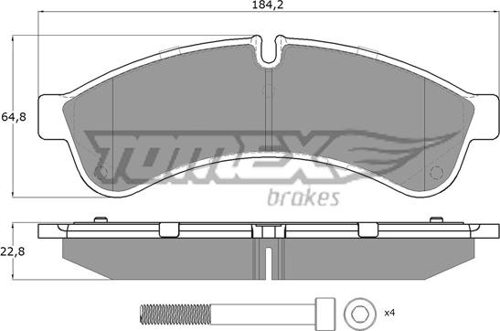 TOMEX brakes TX 19-30 - Bremžu uzliku kompl., Disku bremzes ps1.lv