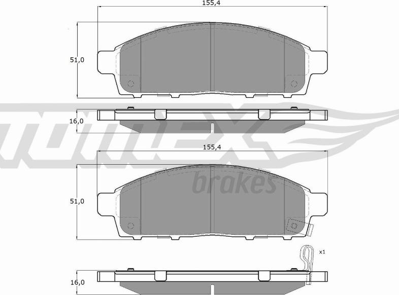 TOMEX brakes TX 19-31 - Bremžu uzliku kompl., Disku bremzes ps1.lv