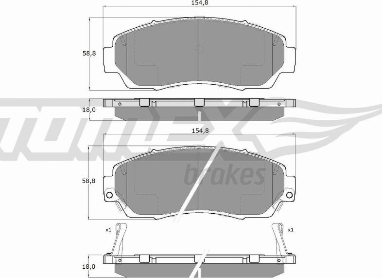 TOMEX brakes TX 19-33 - Bremžu uzliku kompl., Disku bremzes ps1.lv