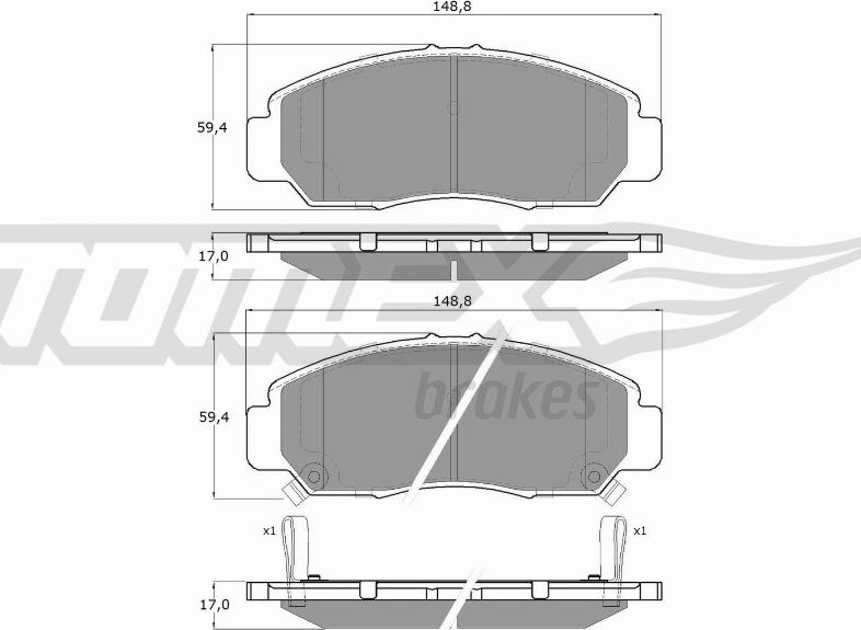 TOMEX brakes TX 19-32 - Bremžu uzliku kompl., Disku bremzes ps1.lv