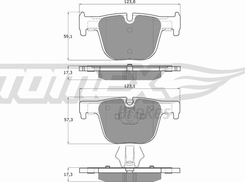 TOMEX brakes TX 19-29 - Bremžu uzliku kompl., Disku bremzes ps1.lv