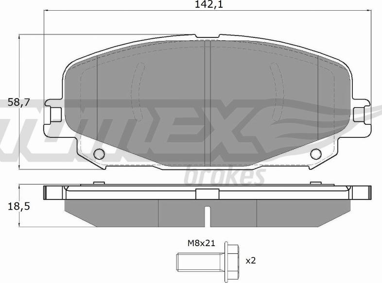 TOMEX brakes TX 19-74 - Bremžu uzliku kompl., Disku bremzes ps1.lv