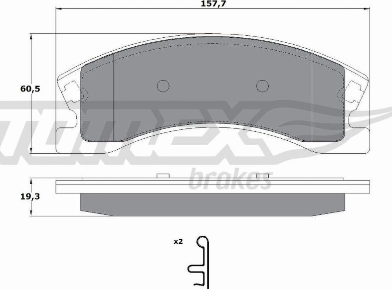 TOMEX brakes TX 14-91 - Bremžu uzliku kompl., Disku bremzes ps1.lv