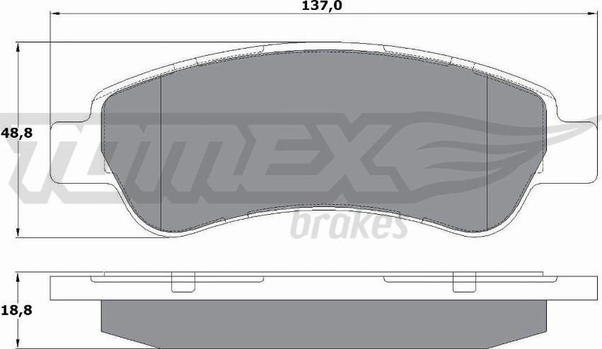 TOMEX brakes TX 14-411 - Bremžu uzliku kompl., Disku bremzes ps1.lv