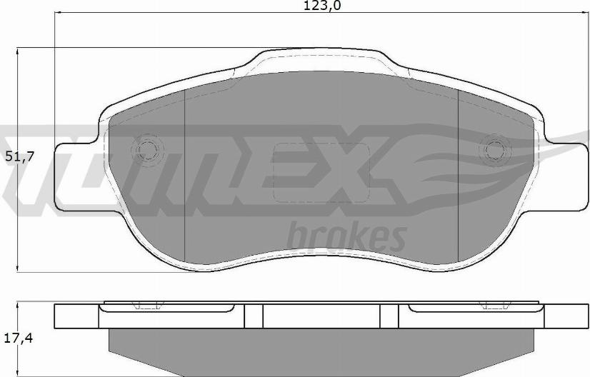 TOMEX brakes TX 14-43 - Bremžu uzliku kompl., Disku bremzes ps1.lv