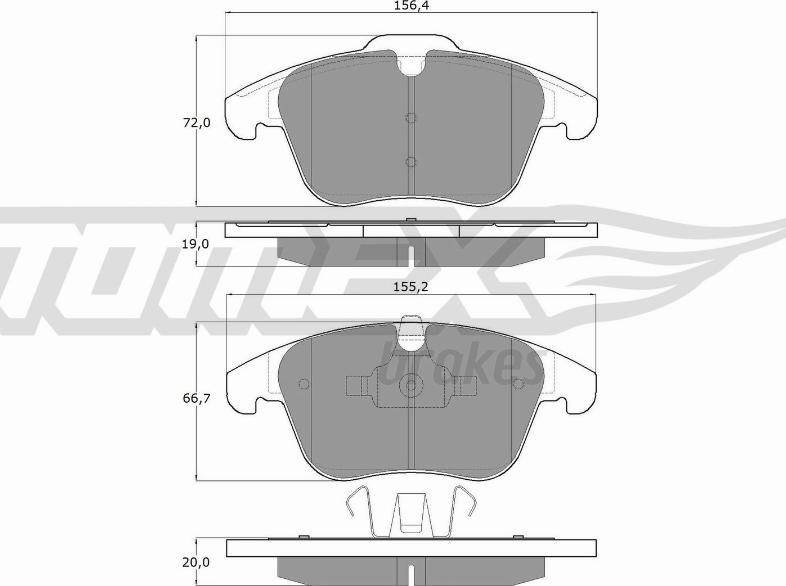 TOMEX brakes TX 14-47 - Bremžu uzliku kompl., Disku bremzes ps1.lv