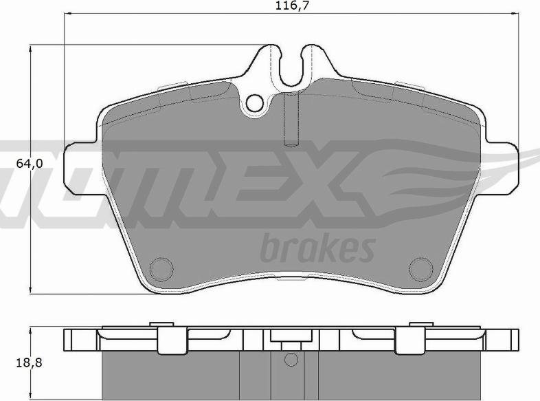 TOMEX brakes TX 14-56 - Bremžu uzliku kompl., Disku bremzes ps1.lv