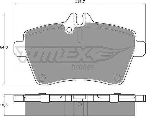 TOMEX brakes TX 14-56 - Bremžu uzliku kompl., Disku bremzes ps1.lv