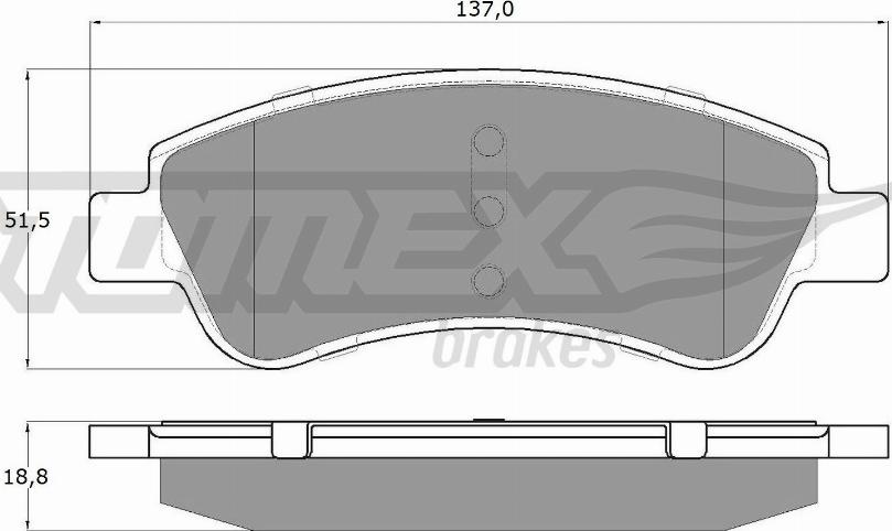 TOMEX brakes TX 14-64 - Bremžu uzliku kompl., Disku bremzes ps1.lv