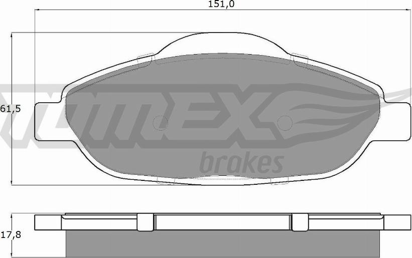 TOMEX brakes TX 14-66 - Bremžu uzliku kompl., Disku bremzes ps1.lv