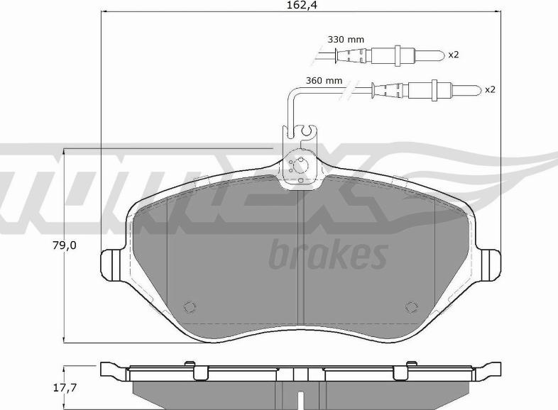 TOMEX brakes TX 14-68 - Bremžu uzliku kompl., Disku bremzes ps1.lv