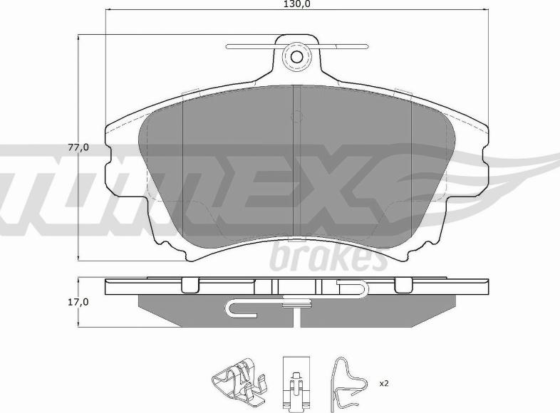 TOMEX brakes TX 14-03 - Bremžu uzliku kompl., Disku bremzes ps1.lv