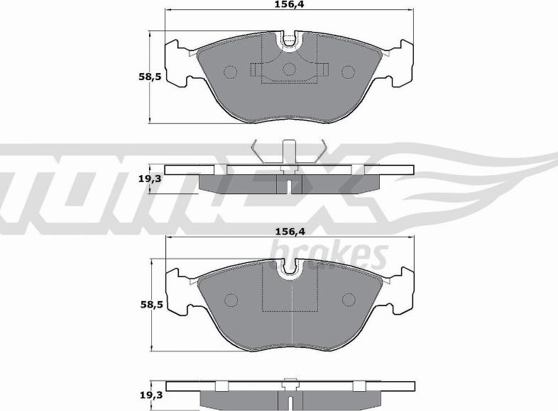 TOMEX brakes TX 14-02 - Bremžu uzliku kompl., Disku bremzes ps1.lv