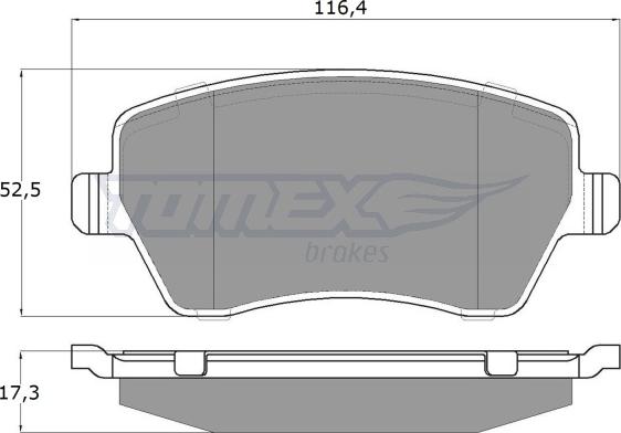 TOMEX brakes TX 14-16 - Bremžu uzliku kompl., Disku bremzes ps1.lv