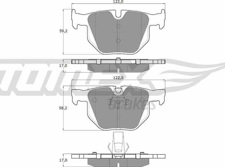 TOMEX brakes TX 14-81 - Bremžu uzliku kompl., Disku bremzes ps1.lv