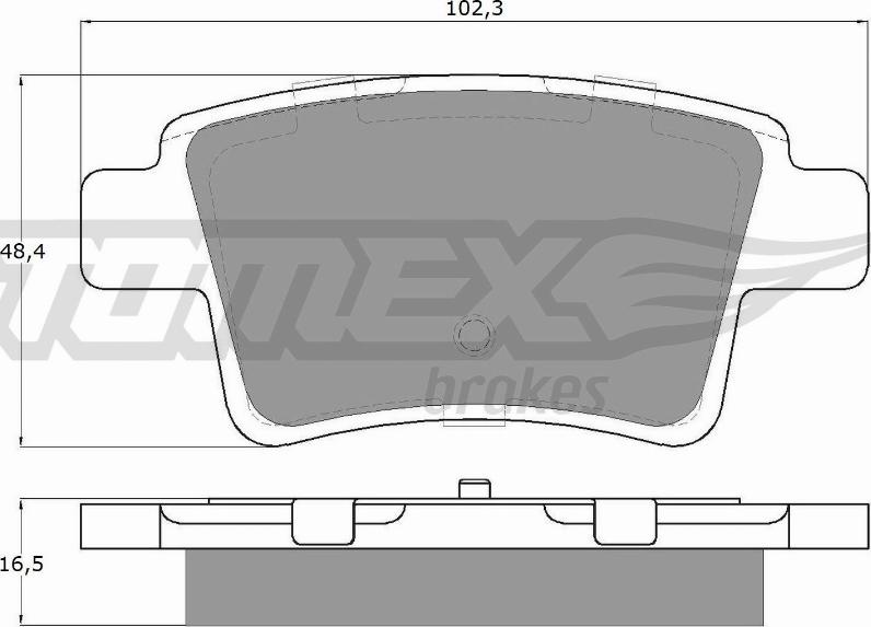 TOMEX brakes TX 14-82 - Bremžu uzliku kompl., Disku bremzes ps1.lv